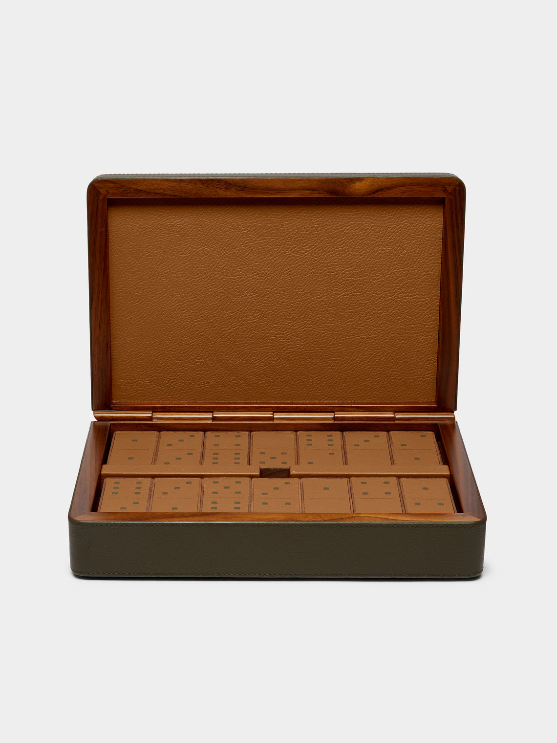 Giobagnara x Poltrona Frau - Leather and Wood Dominoes Set - Tan - ABASK - 