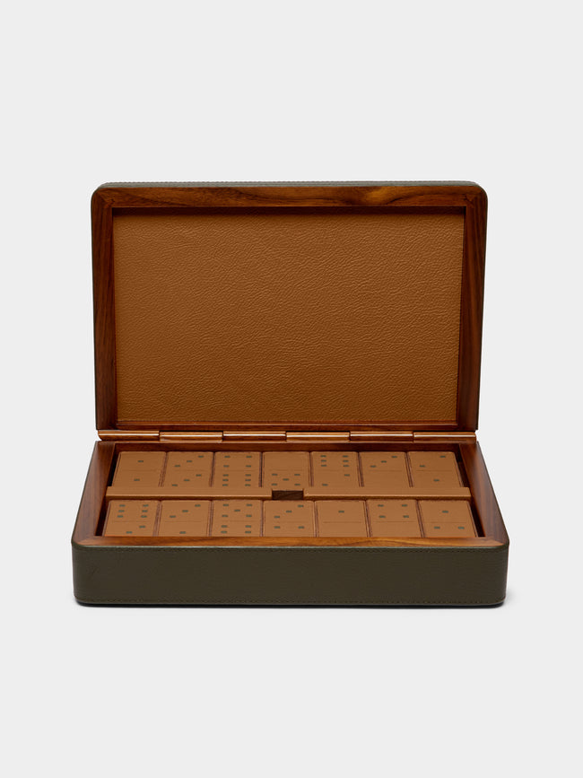 Giobagnara x Poltrona Frau - Leather and Wood Dominoes Set - Tan - ABASK - 