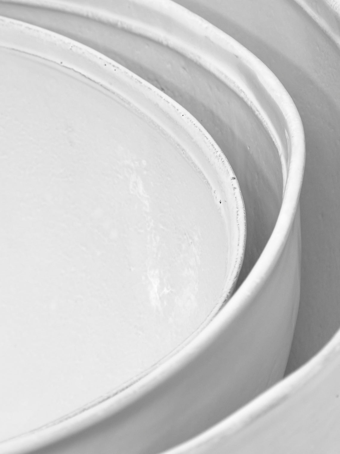 Simple Hand-Glazed Ceramic Salad Bowls (Set of 3)