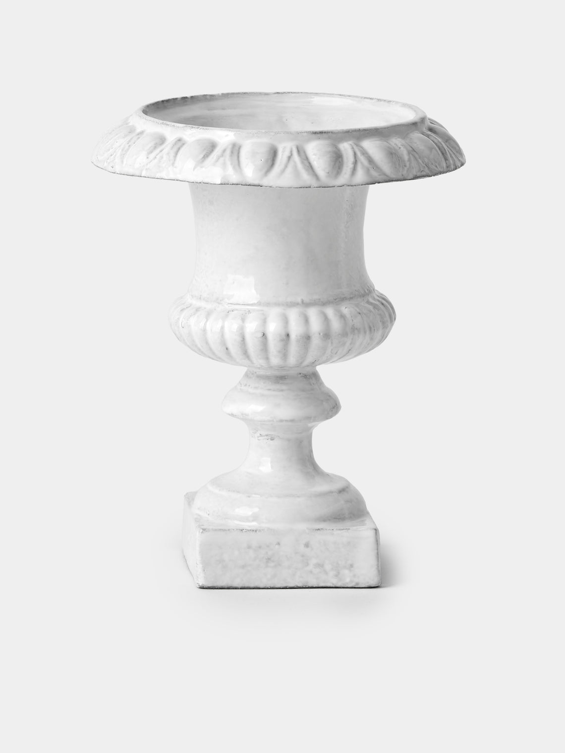 Astier de Villatte - Villa Médicis Hand-Glazed Ceramic Vase (8in/20cm) - White - ABASK - 