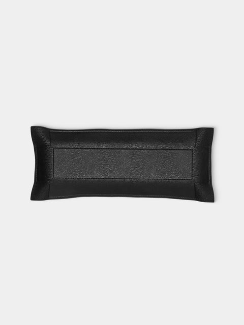 Giobagnara - Jack Leather Valet Tray (12.5in/32cm) - Black - ABASK - 