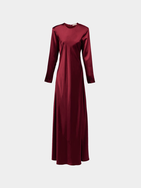 Heirlome - Ruth Silk Long Dress | Size: XS - Burgundy - ABASK - 