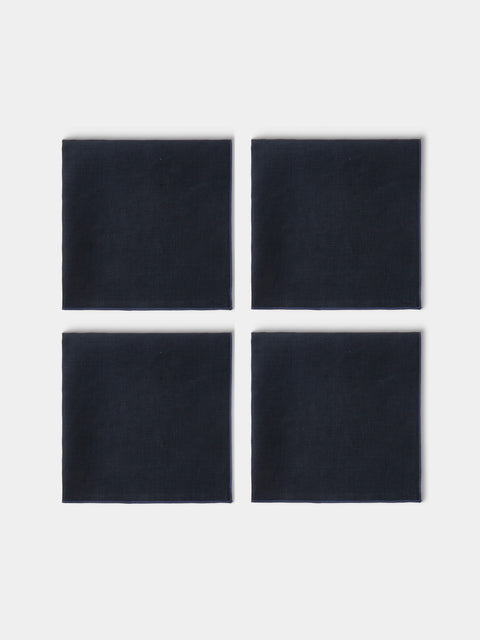 Borgo delle Tovaglie - Filo Linen Extra Large Napkins (Set of 4) - Navy - ABASK - 
