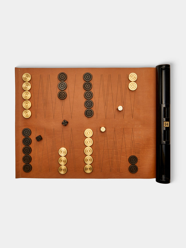 Corbet - Leather Travel Backgammon Set - Tan - ABASK - 