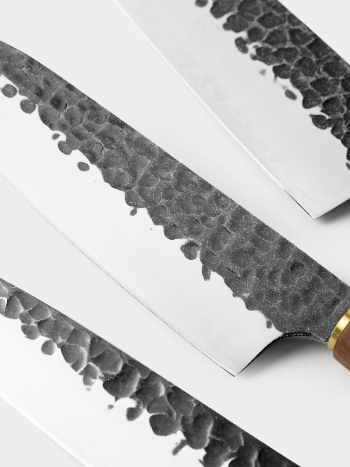 Katto - | Set of 4 | Turkish Walnut Kitchen Knives - Brown - ABASK