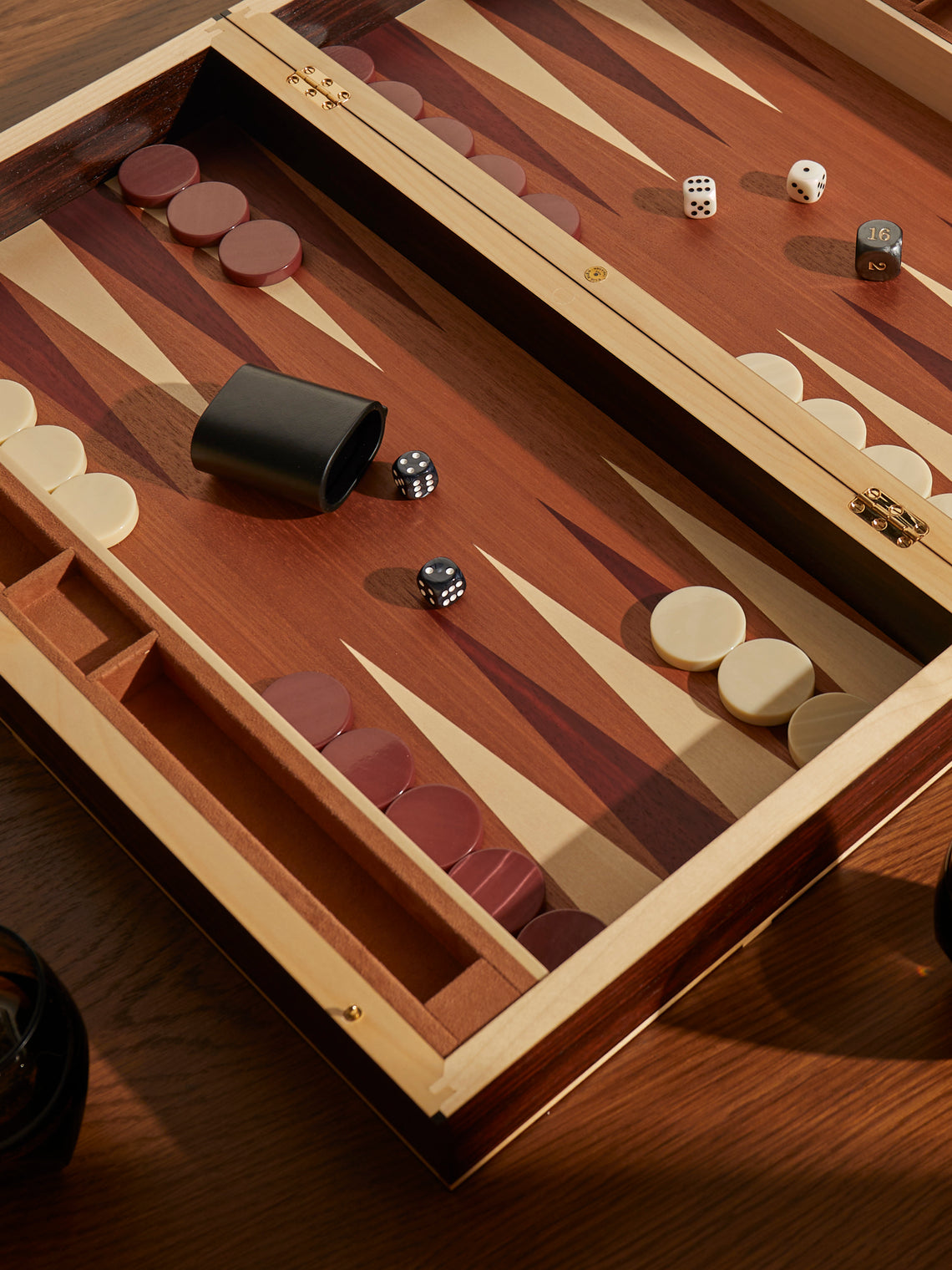 Elie Bleu - Indian Rosewood Marquetry Backgammon Set - Brown - ABASK