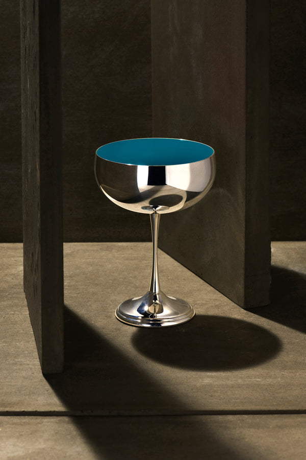 Jarosinski & Vaugoin - Silver-Plated and Burnt Lacquer Champagne Coupe - Silver - ABASK