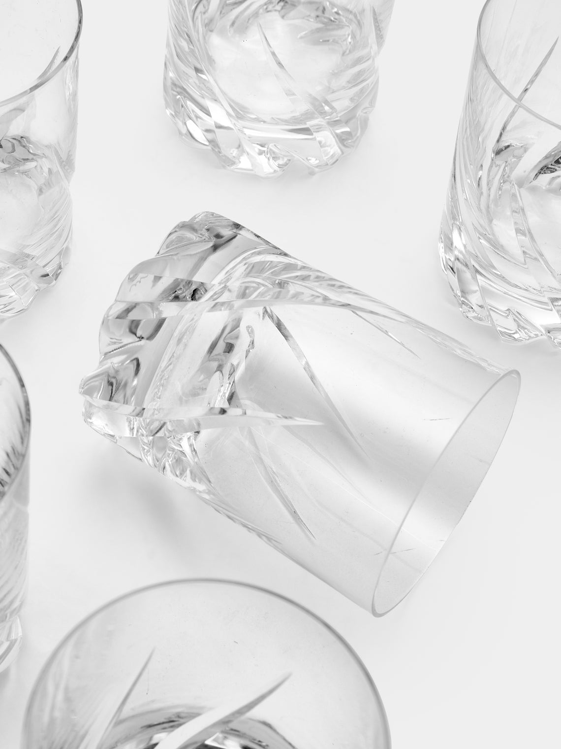 Antique and Vintage - 1950s Daum Crystal Double Old Fashioned Tumblers (Set of 10) - Clear - ABASK
