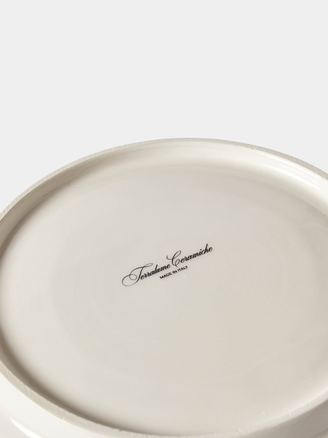 Tessalume Ceramiche - Wicker Hand-Painted Ceramic Large Salad Bowl - White - ABASK