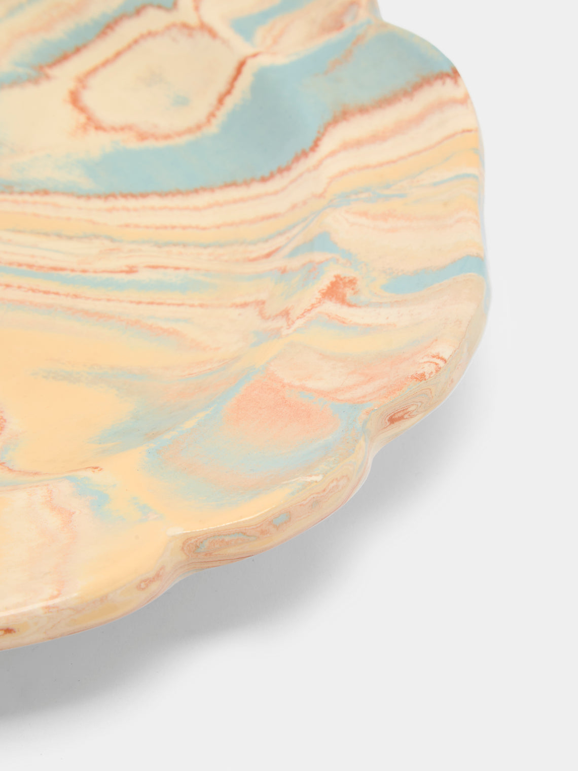 Antique and Vintage - 1950s Aptware Scalloped-Edge Platter -  - ABASK