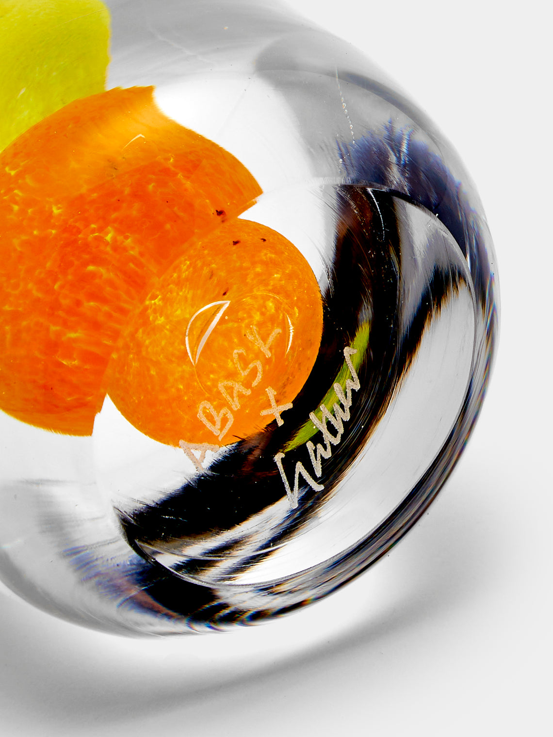 Gather - Hand-Blown Glass Paperweight - Yellow - ABASK