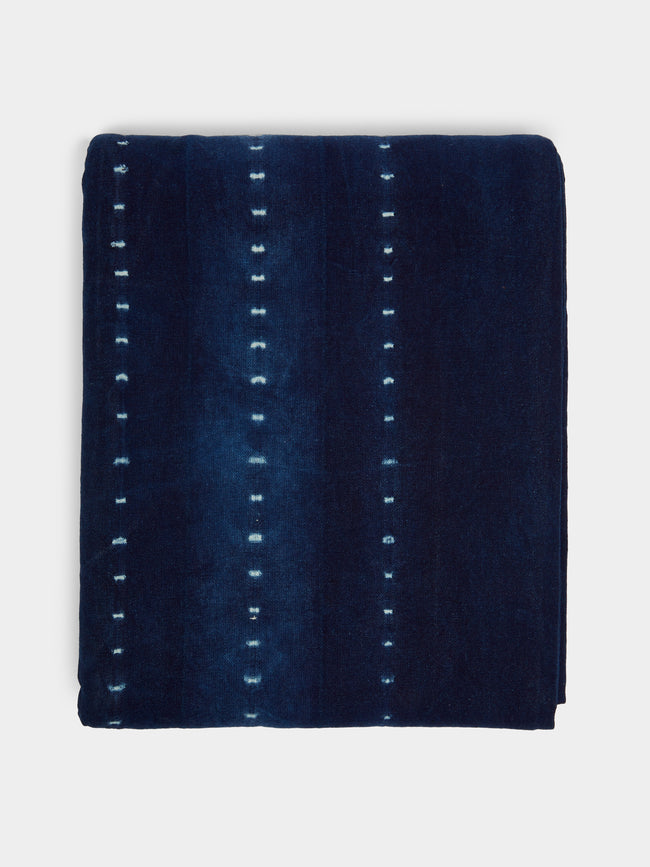 Tensira - Indigo Hand-Dyed Cotton Tablecloth -  - ABASK - 