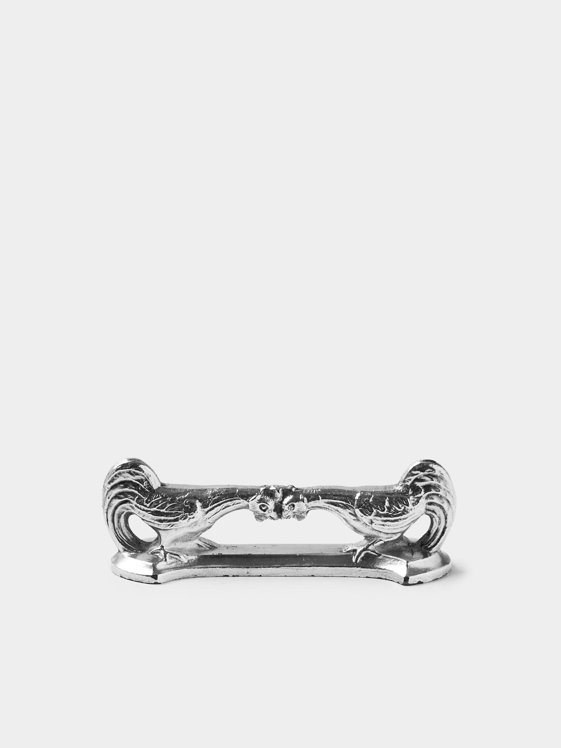 Antique and Vintage - Mid-Century Silver-Plated Animals Knife Rests (Set of 8) - Silver - ABASK
