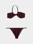Sara Cristina - Narcissus One-Shoulder Bikini | Size: L - Burgundy - ABASK - 