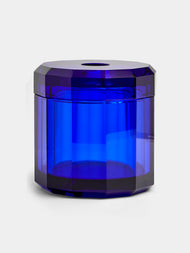 Decor Walther - Cut Crystal Tissue Box - Blue - ABASK - 