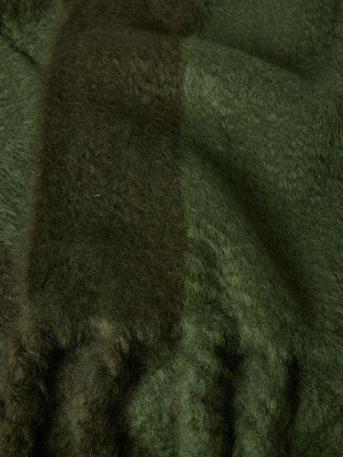 The Wren - Brume Handwoven Mohair and Wool Throw (76.5in/1.95m) - Green - ABASK