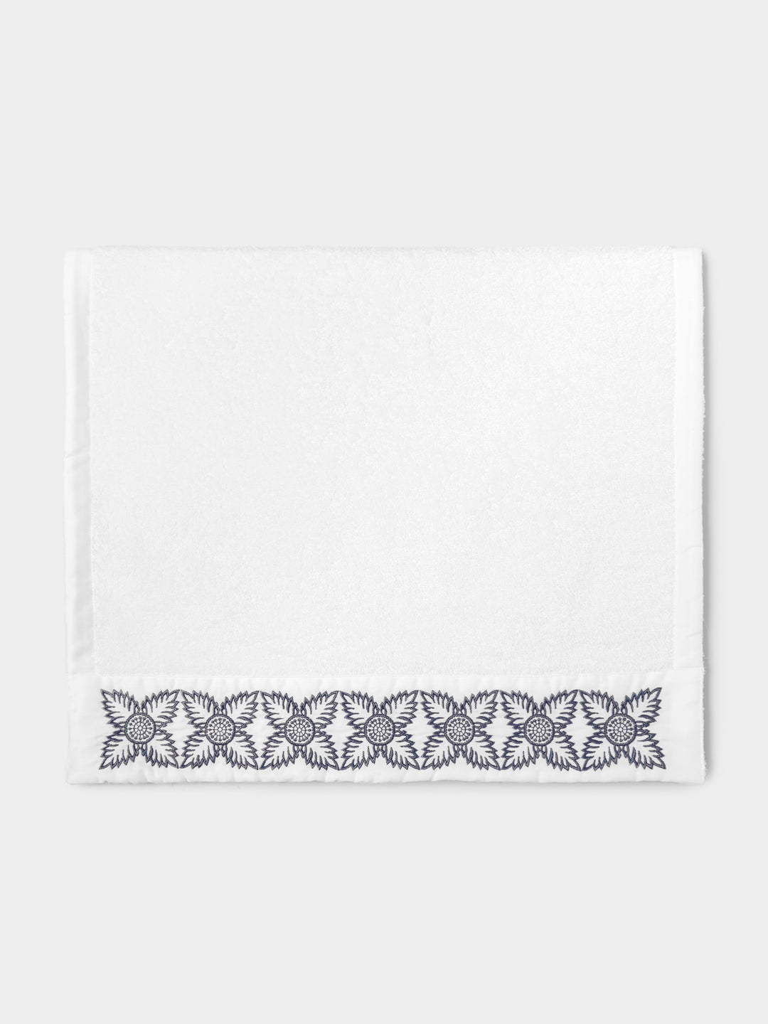 Loretta Caponi Foliage Hand-Embroidered Cotton Hand Towel