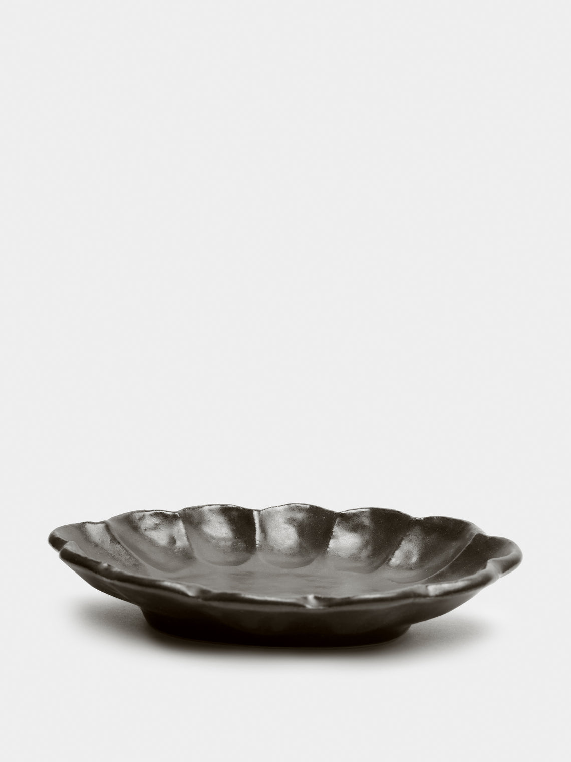 Kaneko Kohyo - Rinka Ceramic Serving Plate - Black - ABASK