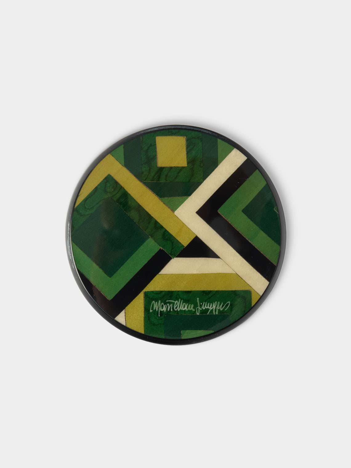 Mastellone Giuseppe - Wood Inlay Coasters (Set of 6) - Green - ABASK