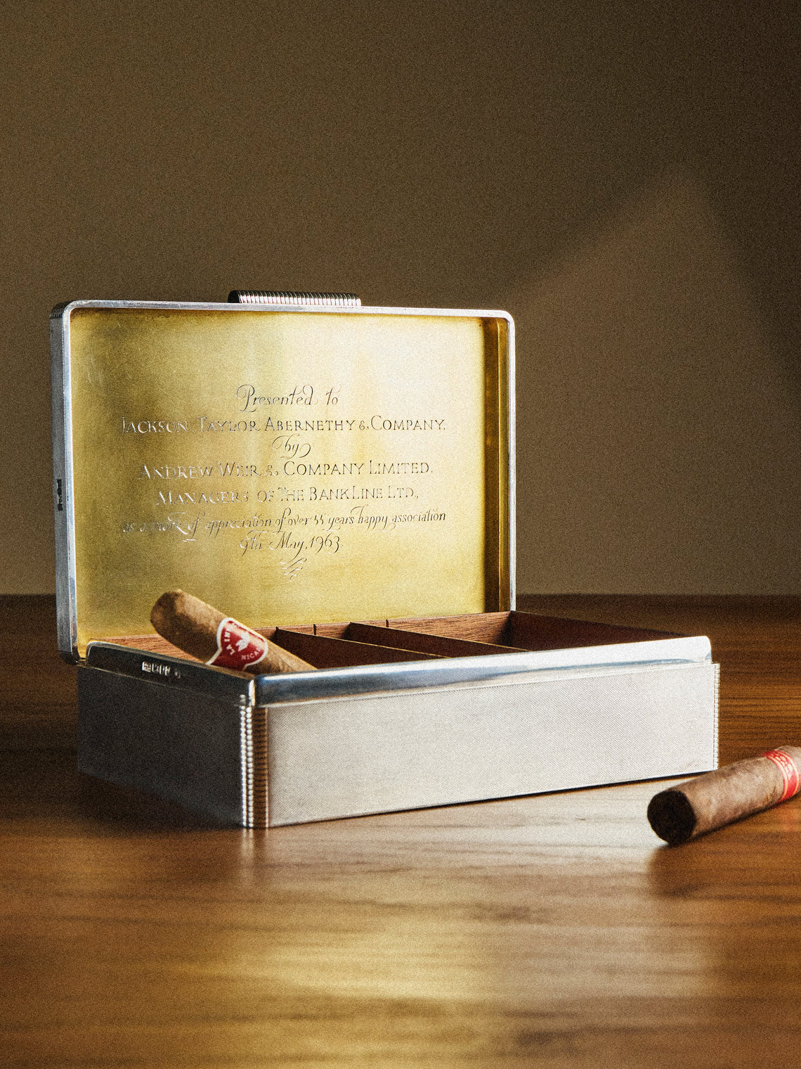 Antique and Vintage - Mid-Century Sterling Silver Cigar Box - Silver - ABASK