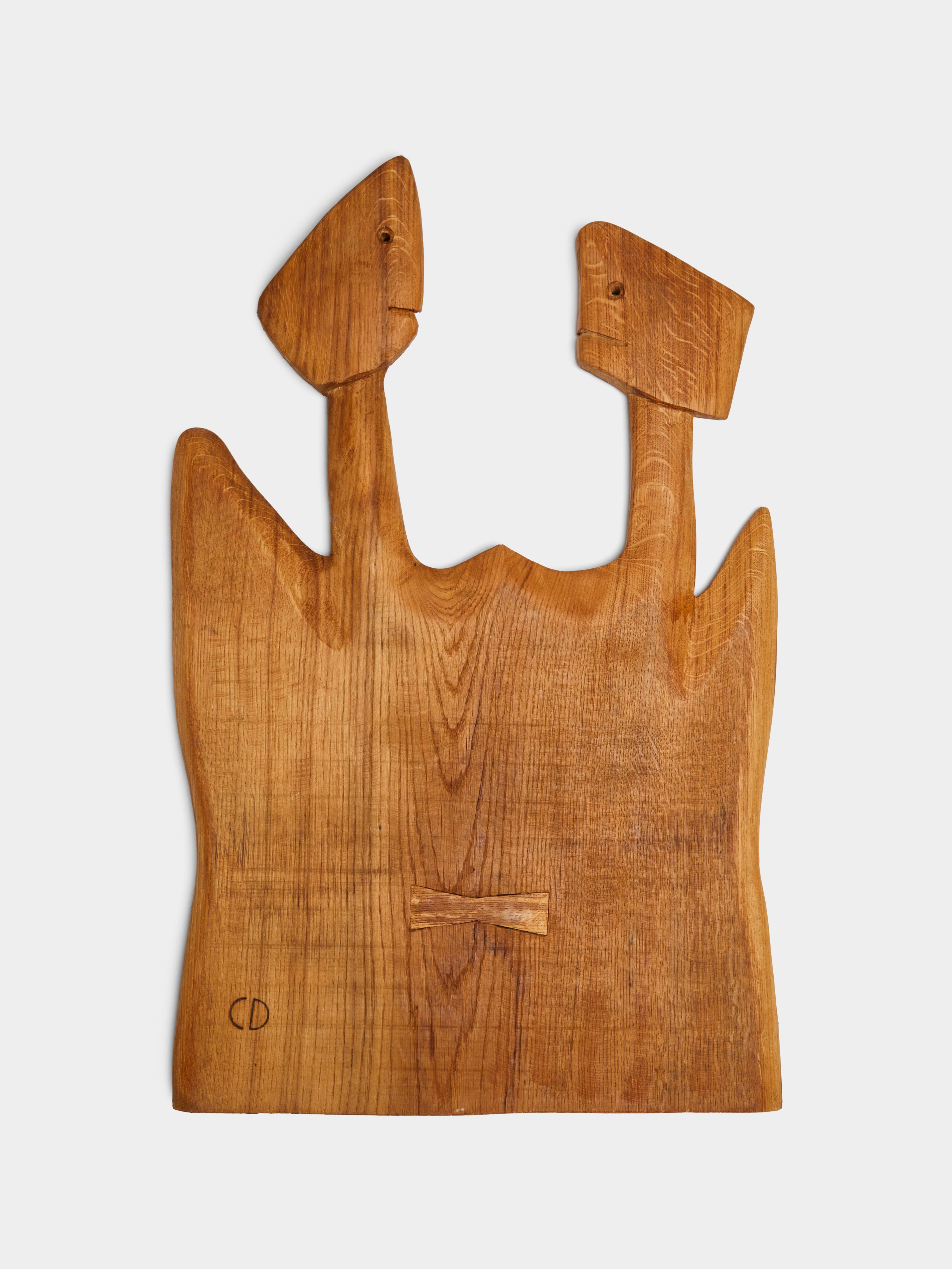 Hand-Carved Oak Serving Board