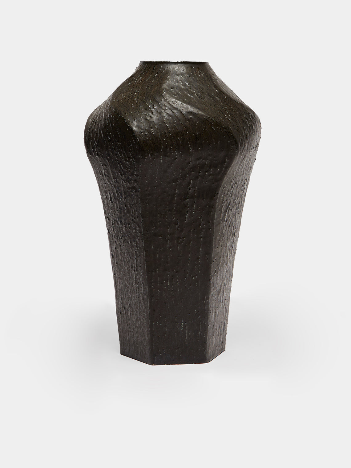 Lee Song-am - Hand-Thrown Stoneware Vase (15.5in/40cm) - Black - ABASK - 