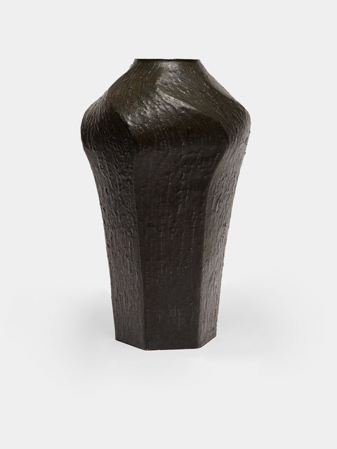 Lee Song-am - Hand-Thrown Stoneware Vase (15.5in/40cm) - Black - ABASK - 