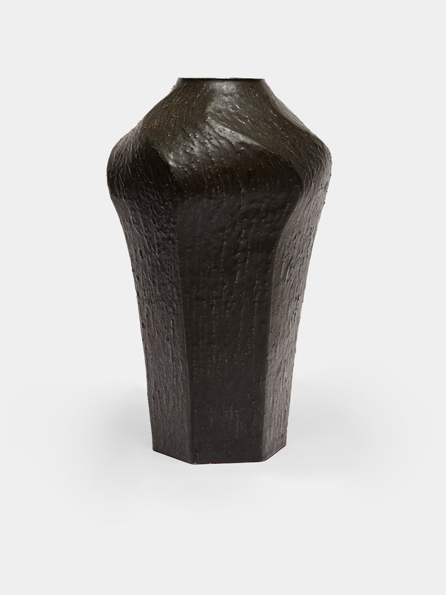 Lee Song-am - Hand-Thrown Stoneware Vase (15.5in/40cm) - Black - ABASK - 