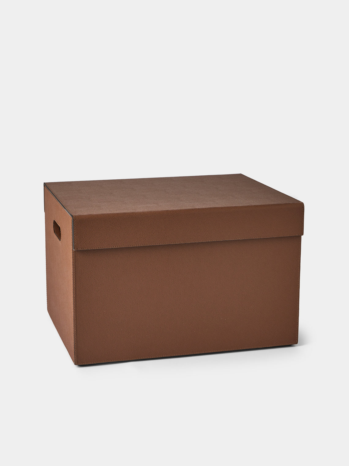 Giobagnara - Parma Leather Medium Closet Box - Brown - ABASK