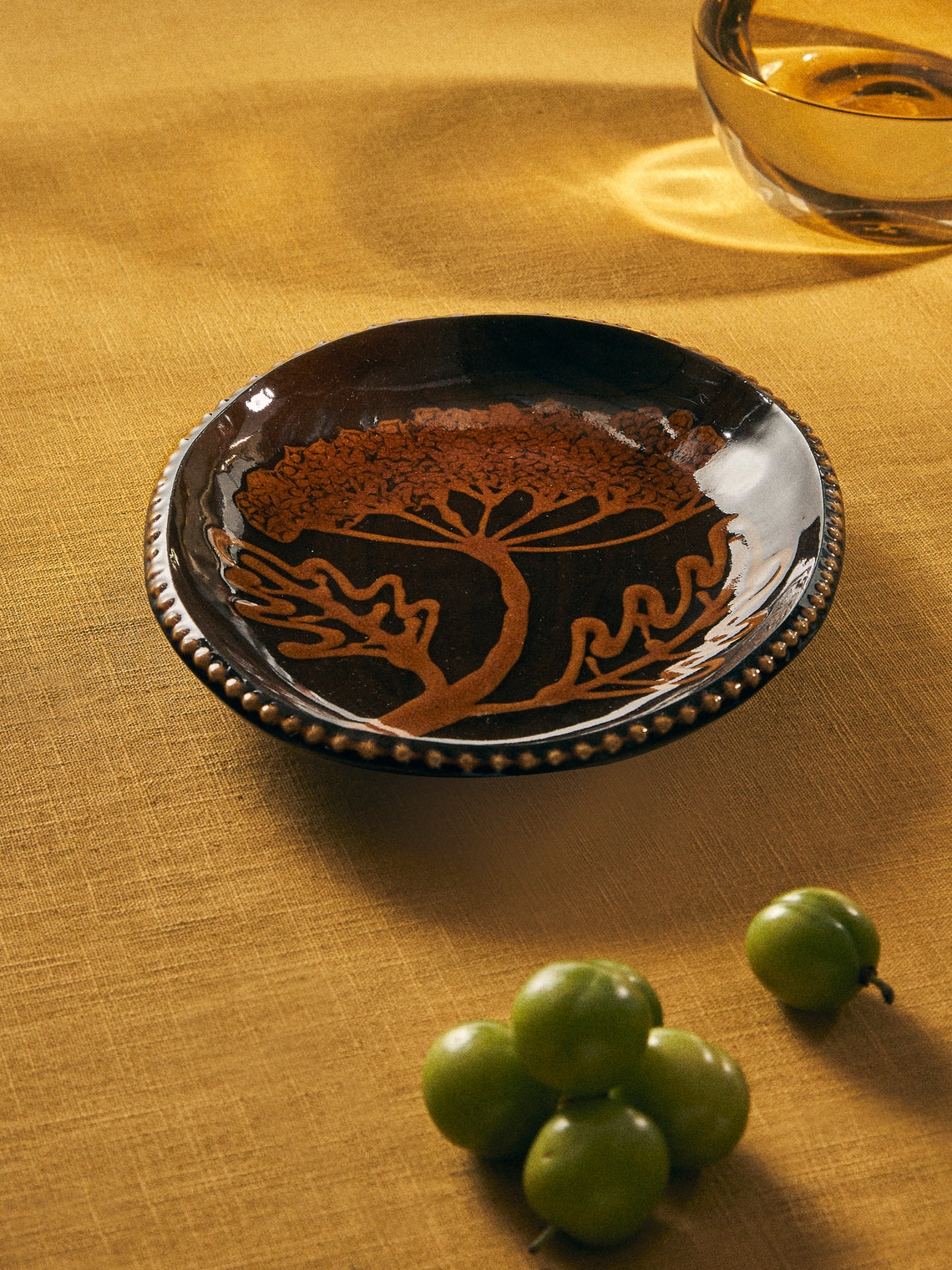 Aono Pottery - Slipware Oval Dish - Brown - ABASK