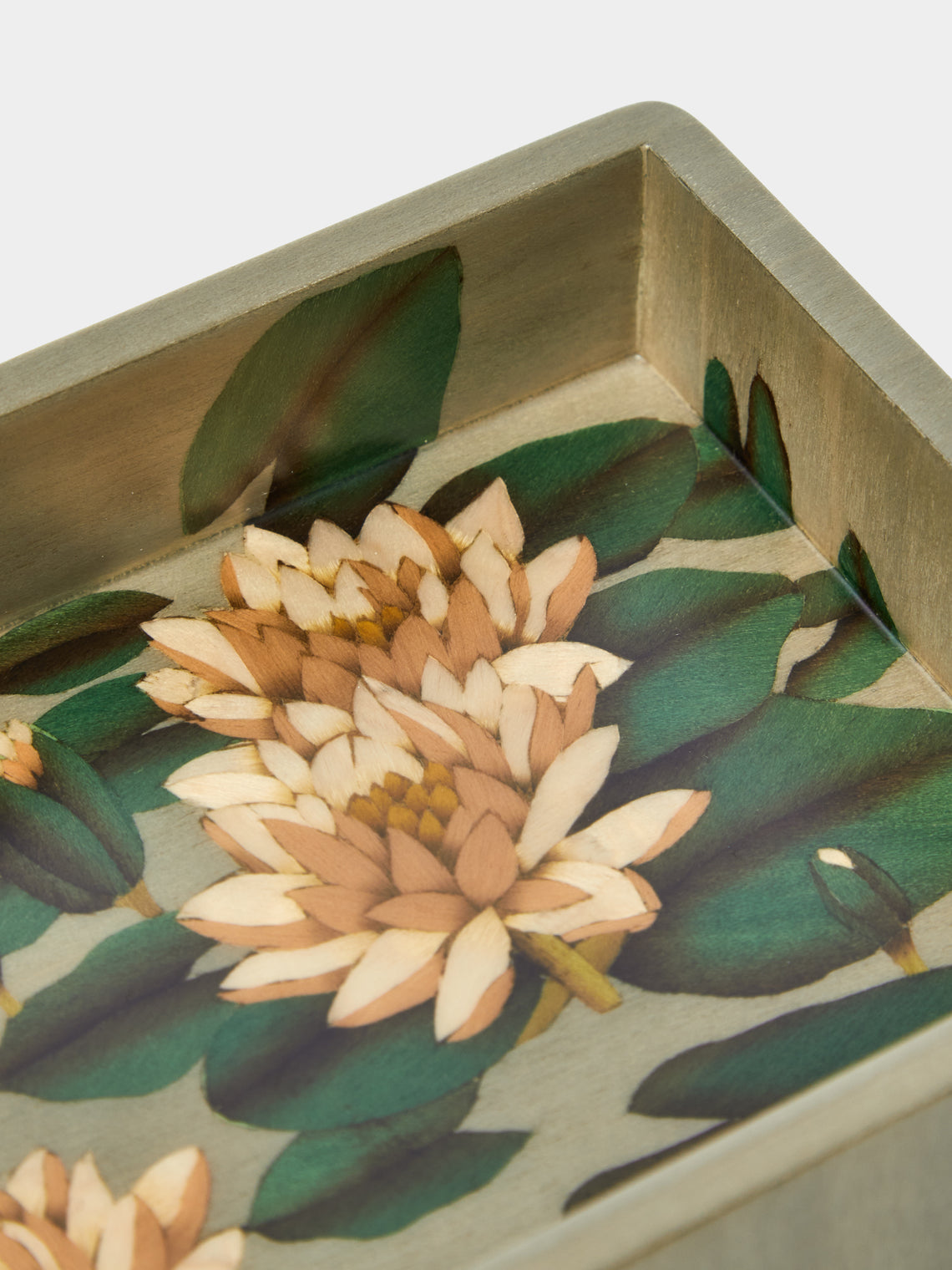 Silvia Furmanovich - Waterlilies Marquetry Wood Vide Poche (6in/15cm) - Multiple - ABASK
