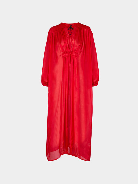 Les Vacances D'Irina - The Hazy Nipple Cotton Long Dress | One Size -  - ABASK - 