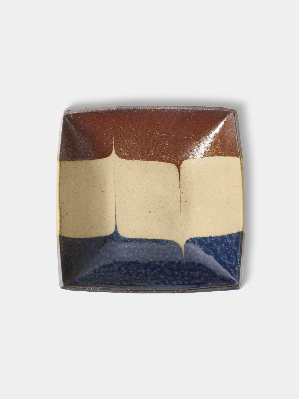 Makidani-gama - No. 1 Nerikomi Ceramic Square Plates – 5in/12.5cm (Set of 5) - Multiple - ABASK - 