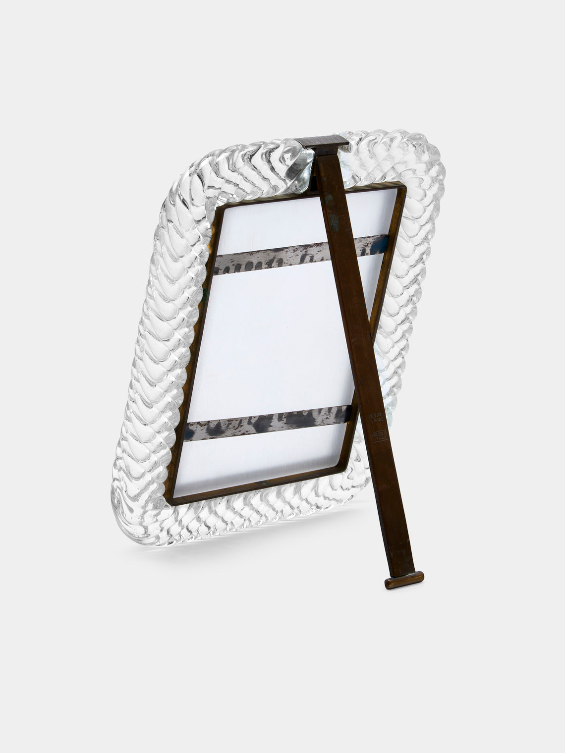 Antique and Vintage - 1940s Venini Murano Glass Photo Frame - Clear - ABASK