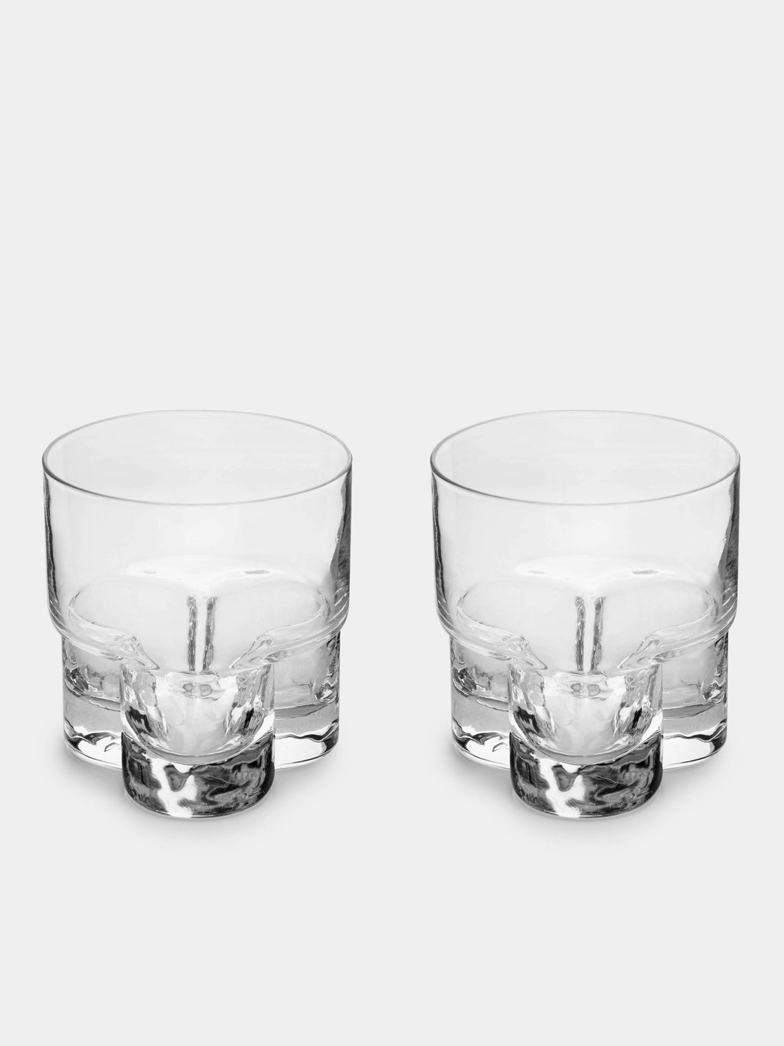 NasonMoretti - Archive Revival 1970 Elephant Hand-Blown Murano Glasses (Set of 2) - Clear - ABASK