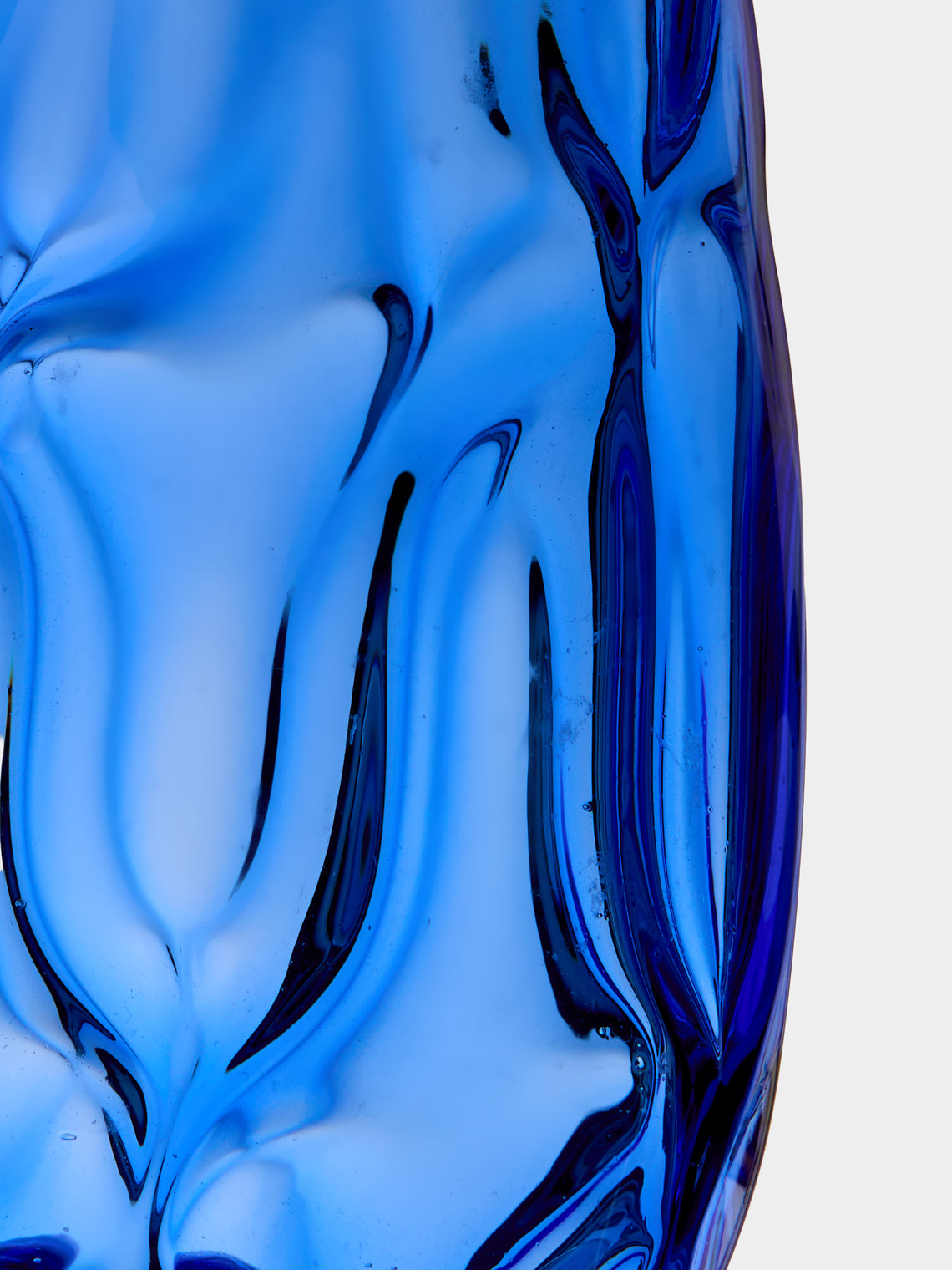 Antique and Vintage - Mid-Century Vittorio Zecchin Murano Glass Vase (6.5in/17cm) - Blue - ABASK