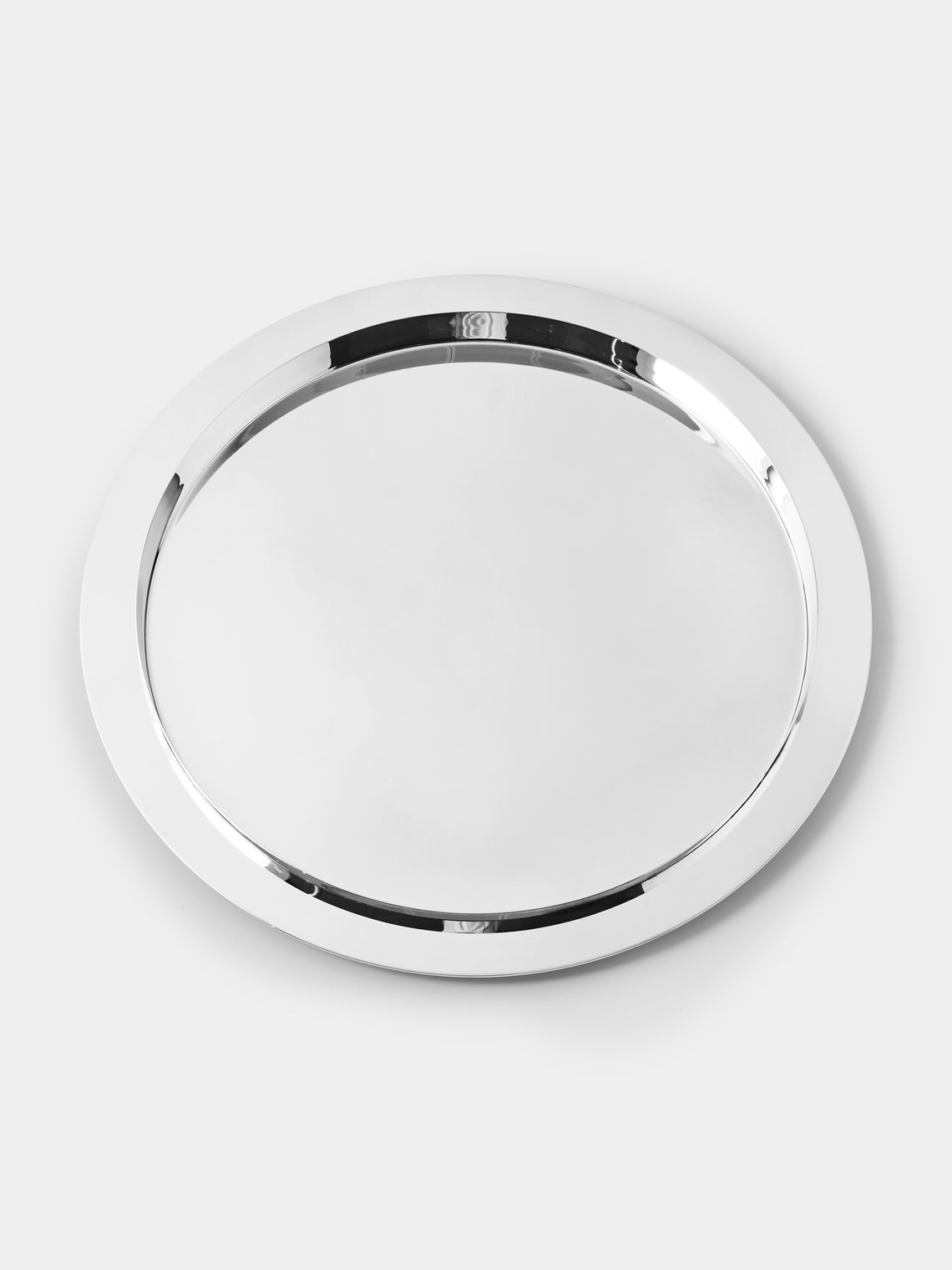 Ercuis - Escapade Saturne Silver-Plated Round Tray (15in/38.5cm) - Silver - ABASK - 