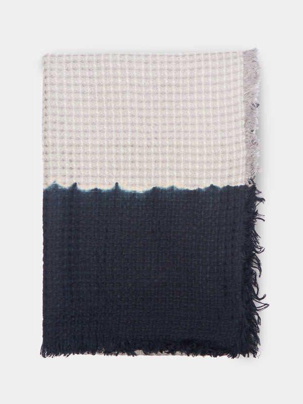 Suzusan - Shibori Waffle Linen Throw -  - ABASK - 
