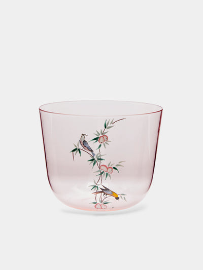 Lobmeyr - Garden of Paradise Hand-Painted Crystal Tumbler - Light pink - ABASK - 
