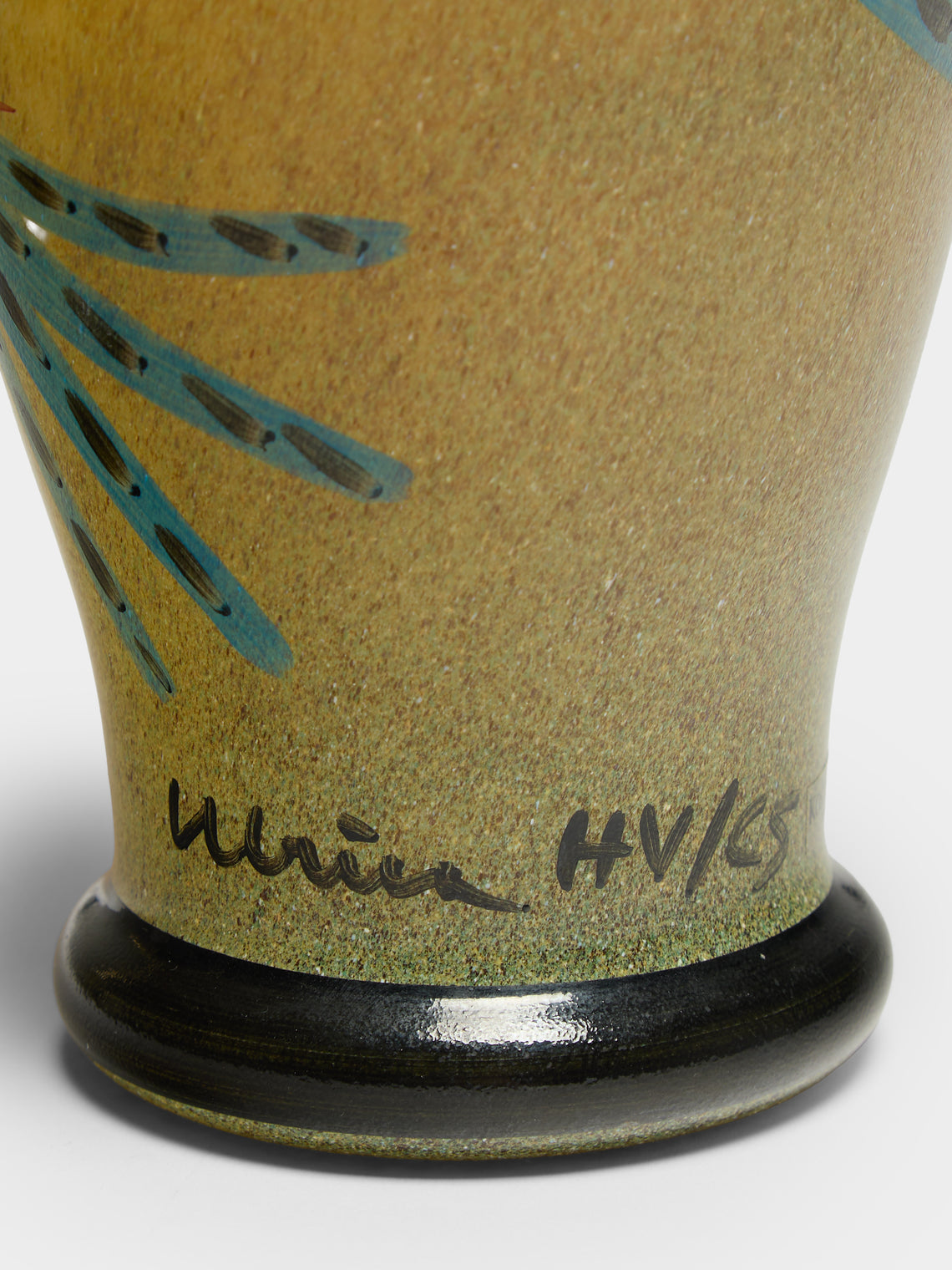 Antique and Vintage - 1960s Ulrica Hydman-Vallien for Kosta Boda Nevada Vase (8in/21cm) - Yellow - ABASK