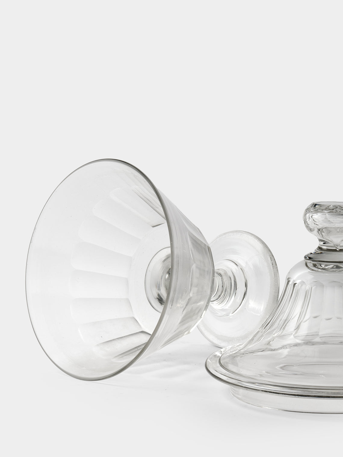 Antique and Vintage - 1800s Glass Candy Dish - Clear - ABASK