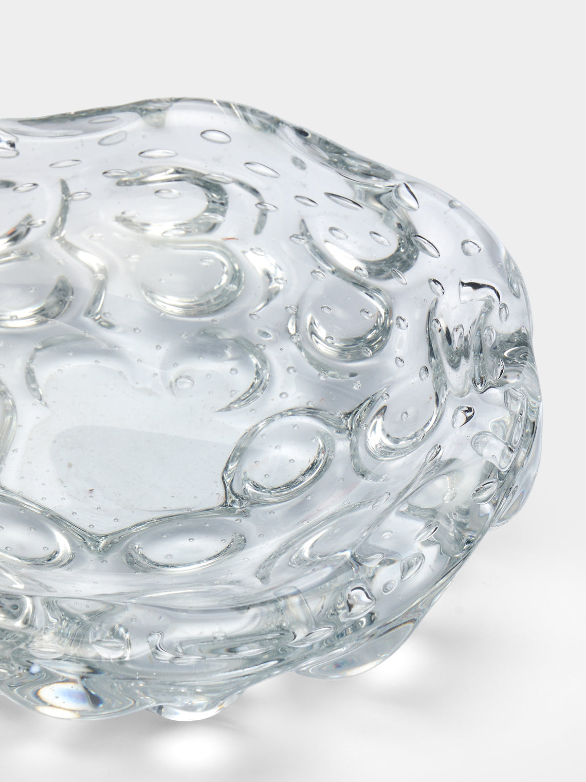 Antique and Vintage - Mid-Century Bubble Glass Ashtray -  - ABASK