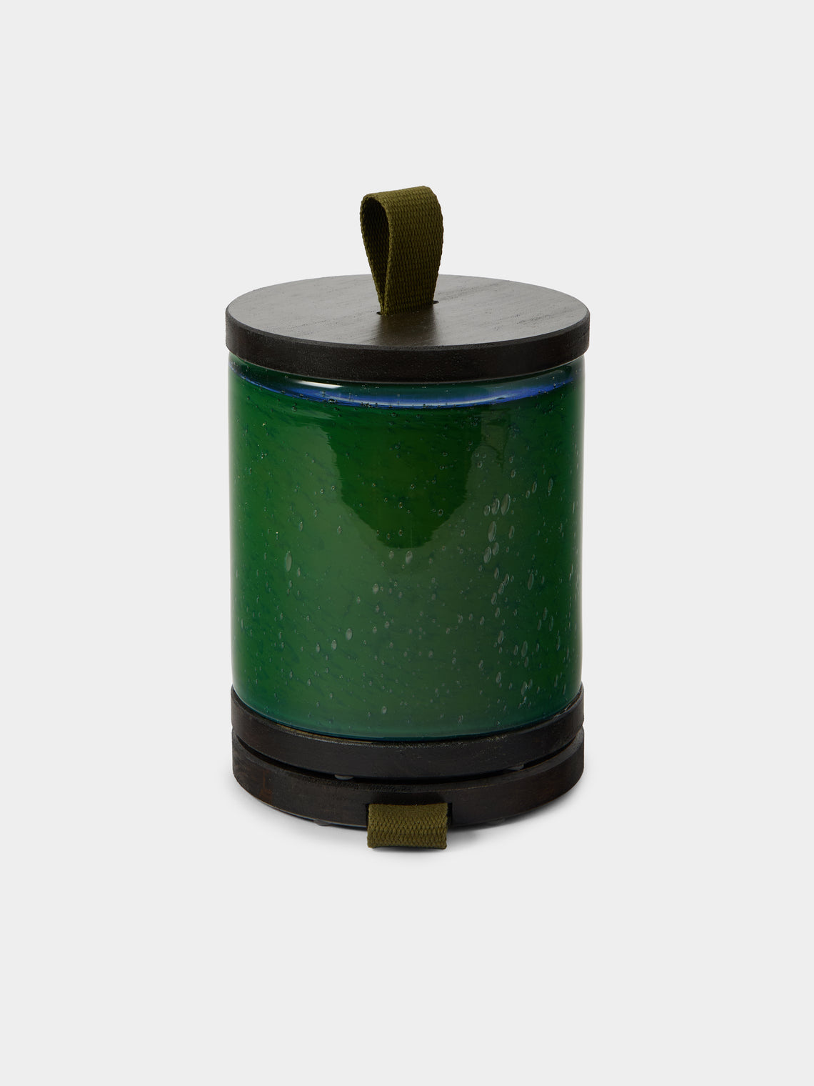 Wannes Antwerp - Antoine Manaus Hand-Blown Glass and Rubberwood Portable Lamp - Green - ABASK - 