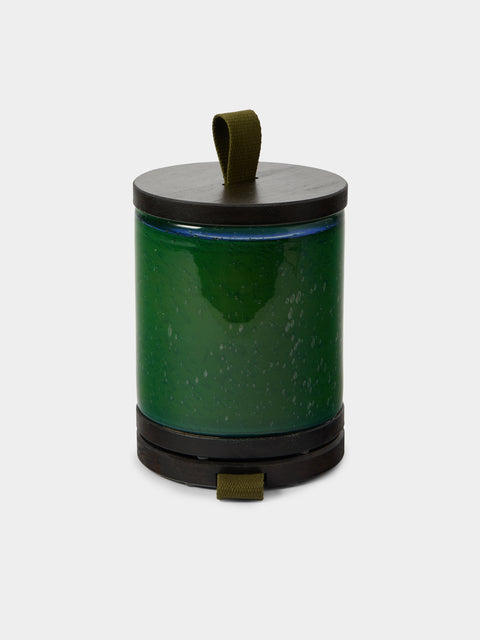 Wannes Antwerp - Antoine Manaus Hand-Blown Glass and Rubberwood Portable Lamp - Green - ABASK - 