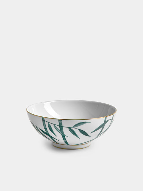Marie Daage - Jardin d'Arashiyama Hand-Painted Porcelain Serving Bowl - White - ABASK - 