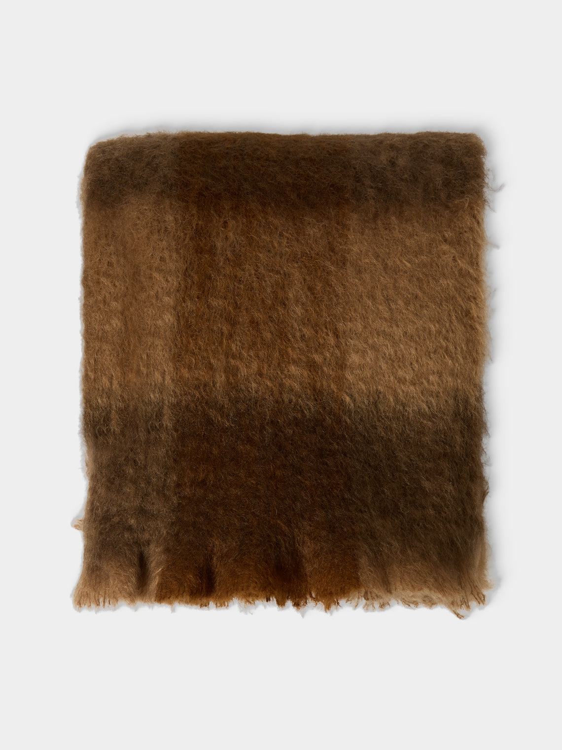 The Wren - Arbor Handwoven Mohair and Wool Throw (76.5in/1.95m) - Brown - ABASK