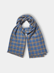 Me & K - Cashmere Check Scarf | One Size - Blue - ABASK - 