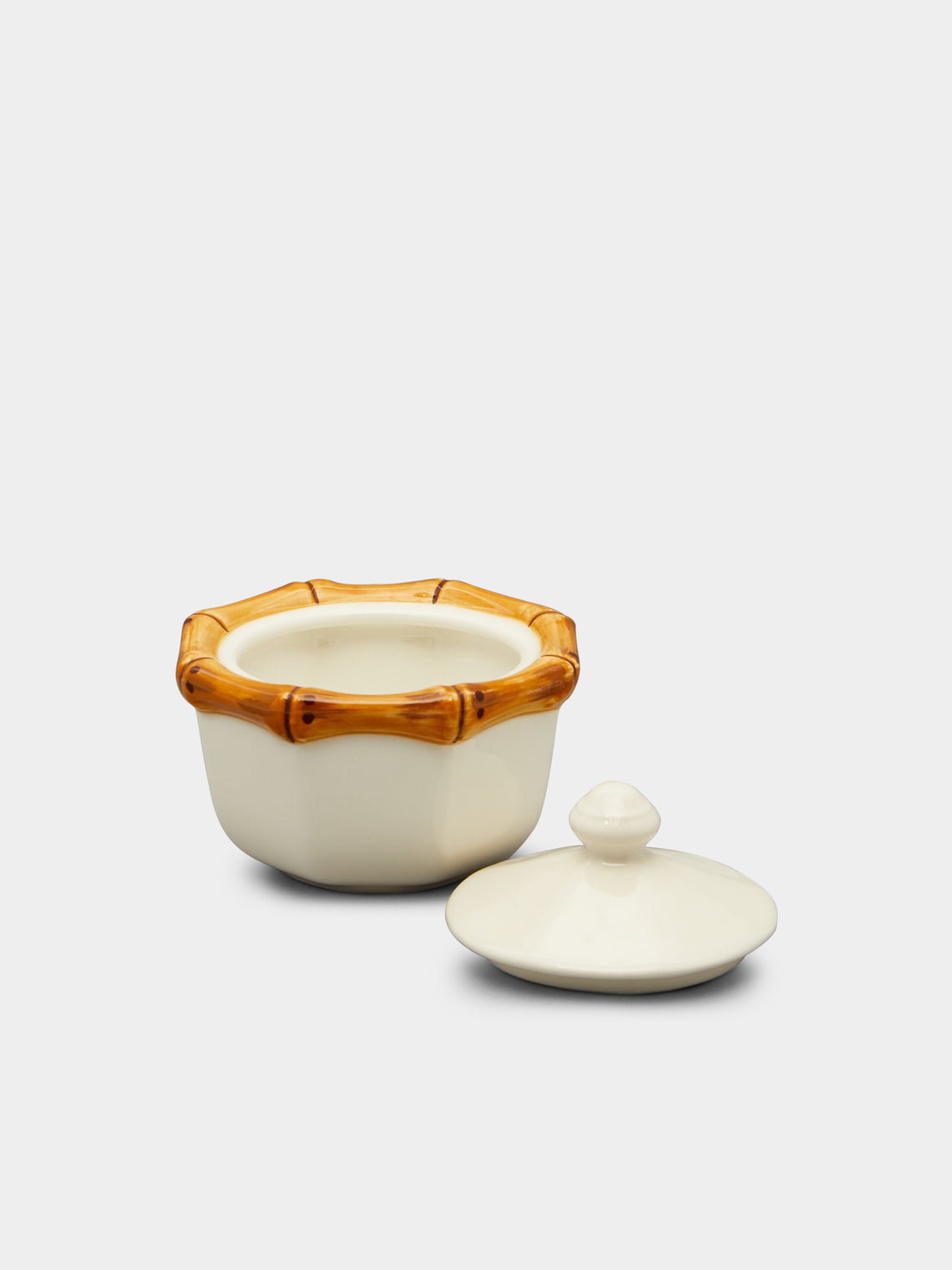 Este Ceramiche - Bamboo Hand-Painted Ceramic Sugar Bowl -  - ABASK