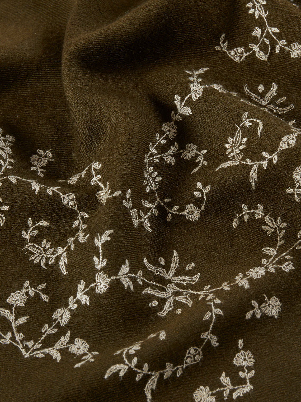 Me & K - Cashmere Half & Half Scarf (78.5in/2m) - Khaki - ABASK