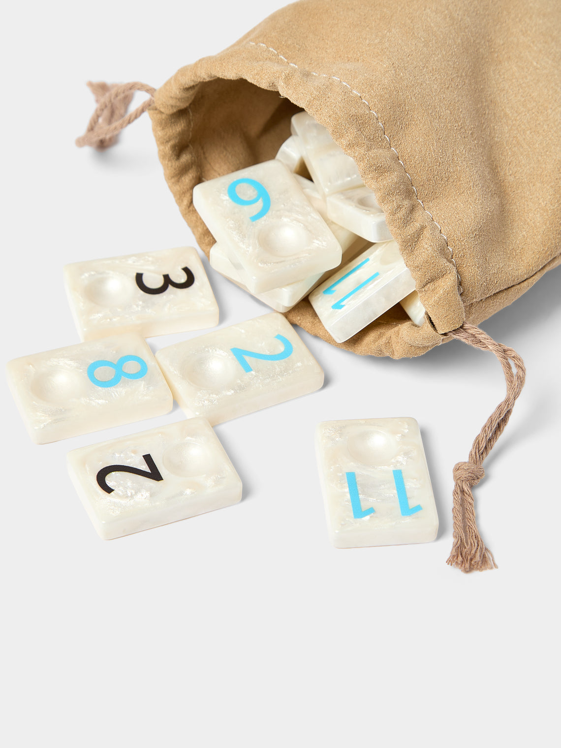 Belotier - Leather Rummikub Set - Beige - ABASK